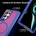 thumbnail image 5 of for Samsung Galaxy S23 Ultra Case,[Built-in Invisible Kickstand],Compatible with MagSafe,Military-Grade Drop Protection Double Layer Shockproof Slim Translucent Matte Phone Case,Blue+Rose, 5 of 7