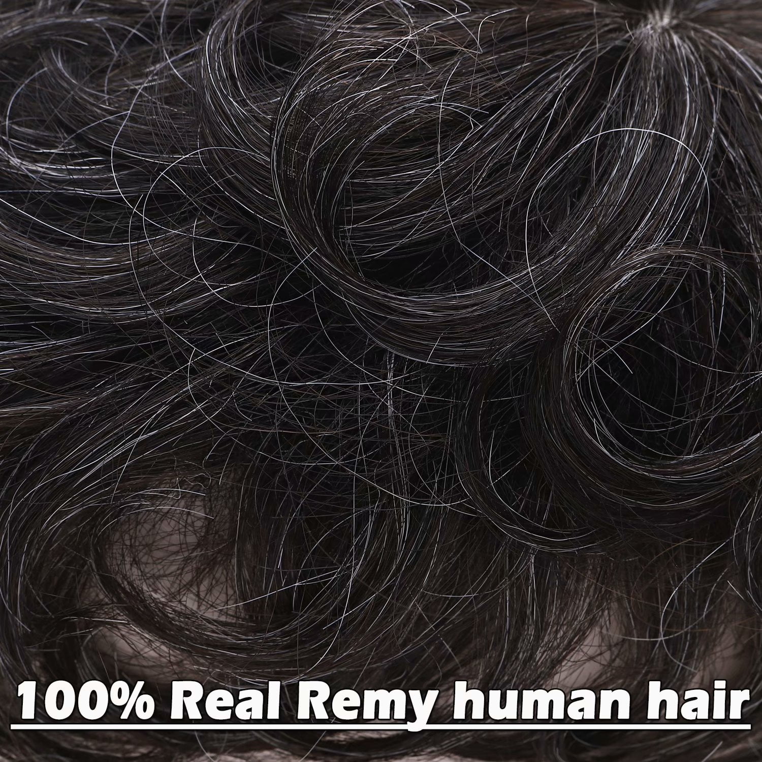 Benehair Mens Hair Loss Hair Wigs 100% Human Hair Toupee 100% Remy Human Hair Extensions Hairpiece Clip In 4" Grey US
