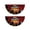 A005- E, variant on Half Circle Flag 2 Pack Jack O Lantern Pattern Halloween Banner for Front Porch Outdoor Hanging Halloween Party Decorations for Haunted House Entrance