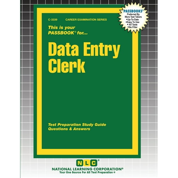 Career Examination Data Entry Clerk, Book 3339, (Paperback)