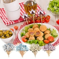 Nsxcdh Cocktail Party Picks 50 PCS Wooden Appetizer Toothpicks Decorative Fruit and Drink Picks Elegant Holiday Table Decor for Christmas or Weddings Gift