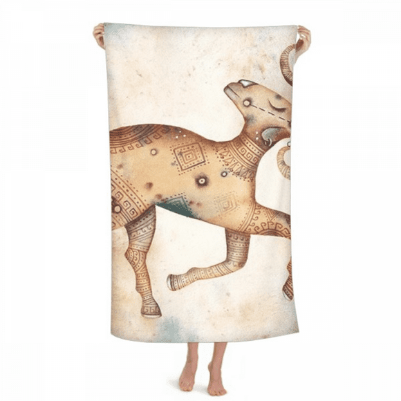 March April Aries Constellation Zodiac Hand Towel Bath Facecloth Soft Cotton Washcloth