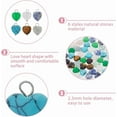 thumbnail image 4 of 48Pcs 6 Styles Natural Heart Stone Charms Love Pendants Colorful Gemstone Charm Smooth Stone Dangle Charms Tiger Eye Charms with Brass Loops for Jewelry Making, 4 of 7