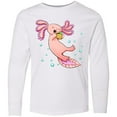 thumbnail image 3 of Inktastic Cute Axolotl Loves Tacos Long Sleeve Youth T-Shirt, 3 of 5