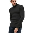 thumbnail image 3 of Daupanzees Mens Slim Fit Turtleneck Sweater Long Sleeve Thermal Shirt Top Autumn Winter Male Knitwear Pullover, 3 of 7