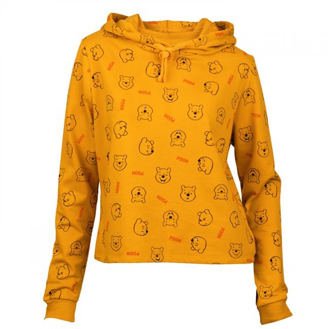 Winnie The Pooh 856697-small Winnie the Pooh Bear Patterned Womens Hoodie - Small