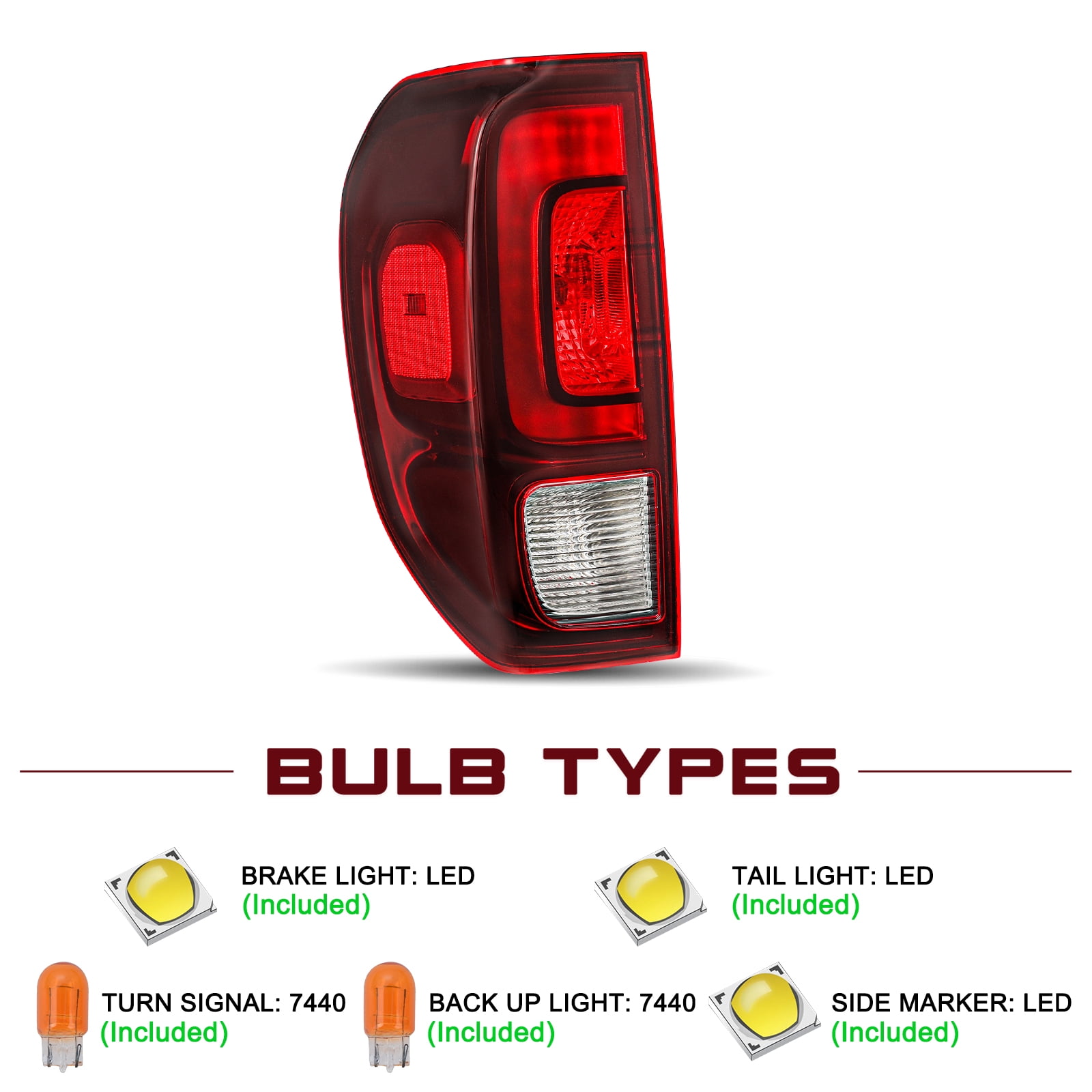 For 2017-2023 Honda Ridgeline OE Style Red Tail Brake Lights Assembly