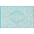 thumbnail image 3 of 2x3 Water Resistant, Small Indoor Outdoor Rugs for Patios, Front Door Entry, Entryway, Deck, Porch, Balcony | Outside Area Rug for Patio | Aqua, Floral | Size: 2' x 3', 3 of 8