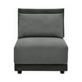 thumbnail image 3 of Seanna Cushion Back Upholstered Armless Chair Light and Dark Grey, 3 of 3