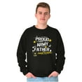 thumbnail image 4 of Military Logo Proud US Army Father Men's Crewneck Sweatshirt Brisco Brands S, 4 of 6