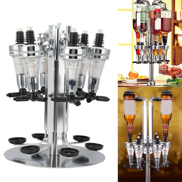 Octpeak Beverage Dispenser,Stand Wine Dispenser,Home Bar 6 Bottle