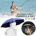 thumbnail image 3 of Outdoor Foldable Sun Umbrella Hat Fishing Camping Headwear Hats Cap Head· J5U6, 3 of 5