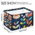 thumbnail image 4 of Yayeee 2 Pack Canvas Storage Basket with Handles for Shelves Fabric Bins Closet Organizer, Simple Floral, 4 of 8