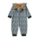 thumbnail image 5 of Pijamas a juego para toda la familia, con cremallera, estampado de muñeco de nieve, disfraz de cosplay, clásico, otoño e invierno, con capucha y cremallera para niños adultos, azul cielo, 12 a 18, 5 of 5