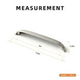 thumbnail image 3 of Goo-Ki 5"(128mm) Hole Center Satin Nickel Kitchen Cabinet Handles, Closet Classic Zinc Alloy Din Cup Cabinet Pulls Dresser Handles for Bedroom, 6 Pack, 3 of 8