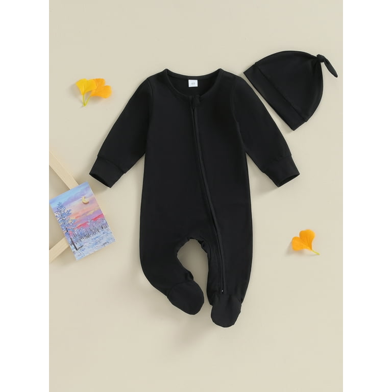 Black footed onesie baby sales