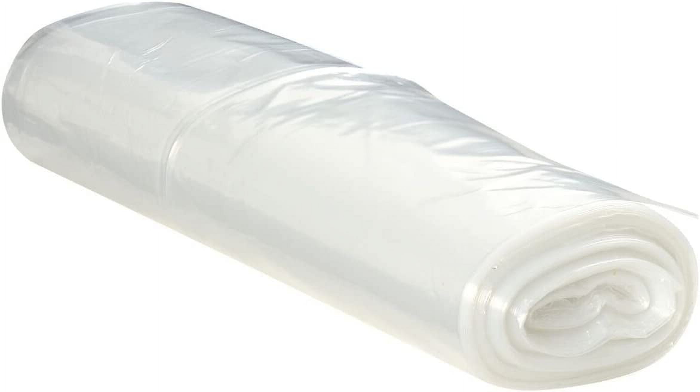 Clearly Elegant Clear Disposable Plastic Table Covers, Pack of 16 Tablecloths, Each Measures 68" x 108", Fits 8 Feet Rectangle Table, Clear