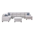 thumbnail image 3 of Devion Furniture 8-Piece Upholstered Fabric Sectional with Chaise in Light Gray, 3 of 9