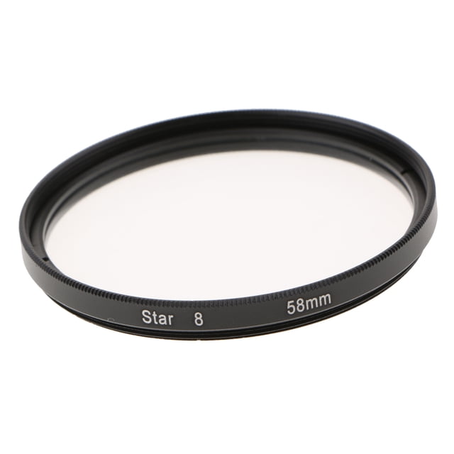 1 Unidad de Filtro de Efecto Estrella de 8 Puntos para Reemplazo y Sustitución 58mm Sunnimix Filtro estrella óptico de 8 puntos