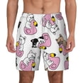 thumbnail image 3 of Uemuo French Bulldog Duck Pattern Mens Swim Trunks Quick Dry Board Shorts with Mesh Lining, Stretch Beach Shorts Quick Dry No-Chafing Board Shorts-XX-Large, 3 of 9