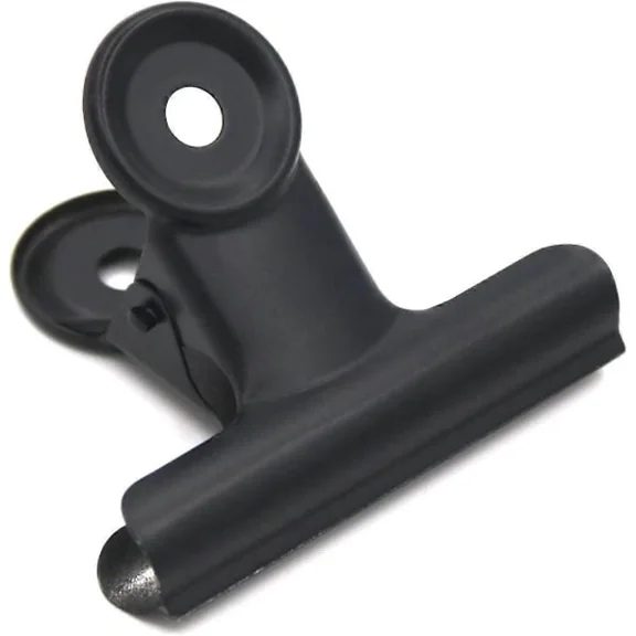 Large Bulldog Clips, Black Metal Hinged Clips for Craft Bags Photos Home and Office