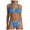 Sky Blue, variant on Sexy Bikini Sets - High Cut Thong Swimsuit - Tie Knot Ruched - Beach/Pool Party Wear