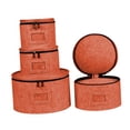 thumbnail image 3 of veasfak 4 Pieces China Storage Containers Dish Storage Containers for Plates Saucers Orange, 3 of 9