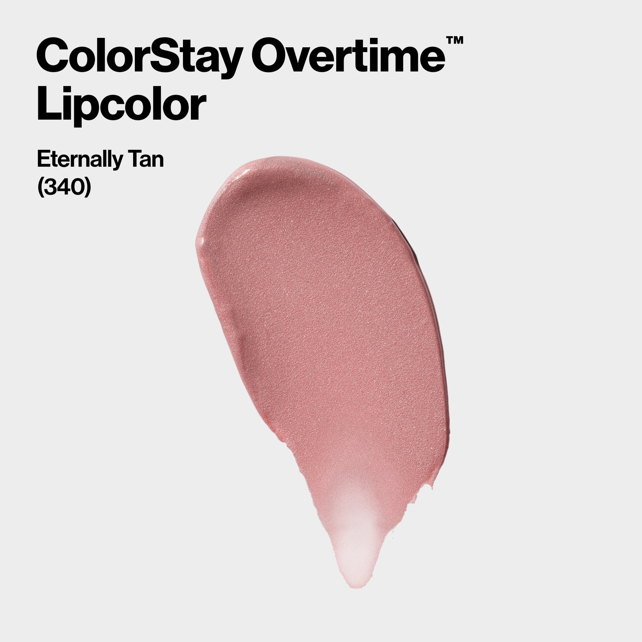 (3 pack) Revlon ColorStay Overtime Longwearing Gloss Lipstick with Vitamin E, 340 Eternally Tan, 0.07 fl oz