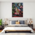 thumbnail image 4 of Mudket Framed Cheetah on Pink Chair Canvas Wall Art, Maximalist Floral Animal Print Wall Decor, Ready to Hang for Living Room - 12"L x 8"W, 4 of 10