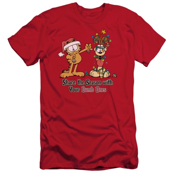 Garfield Share The Season S/S Adult 30/1 T-Shirt Red