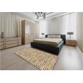 thumbnail image 5 of Ahgly Company Machine Washable Indoor Square Transitional Khaki Gold Area Rugs, 5' Square, 5 of 7