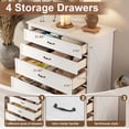 thumbnail image 3 of Noble House 4 Piece Queen Bedroom Set with Platform Bed, 2 Nightstands and Dresser, White, 3 of 10