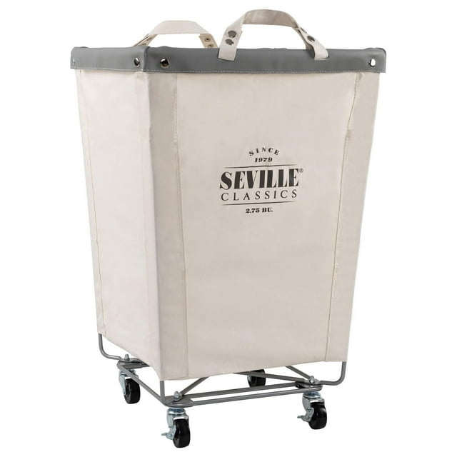 Panier à linge robuste Seville Classics avec roues, 18" x 18" x 27"