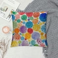 thumbnail image 2 of Nawypu  Watercolor Polka Dot Pillow Covers Rainbow Colorful Circles Decorative Pillowcase Farmhouse Square Cushion Cover for Home Couch Sofa Bedding Decor, 2 of 5