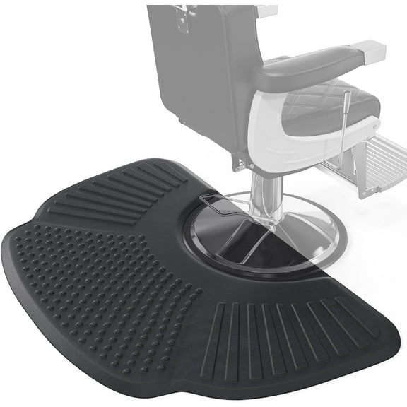 OmySalon 3.3' x 5' Salon Anti Fatigue Mat for Hair Stylist 1'' Thick, Comfort Barber Shop Beauty Floor Mats Under Styling Chair