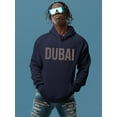thumbnail image 2 of Dubai Bronze Lettering Banner Hoodie Men -Image by Shutterstock, Male Medium, 2 of 4