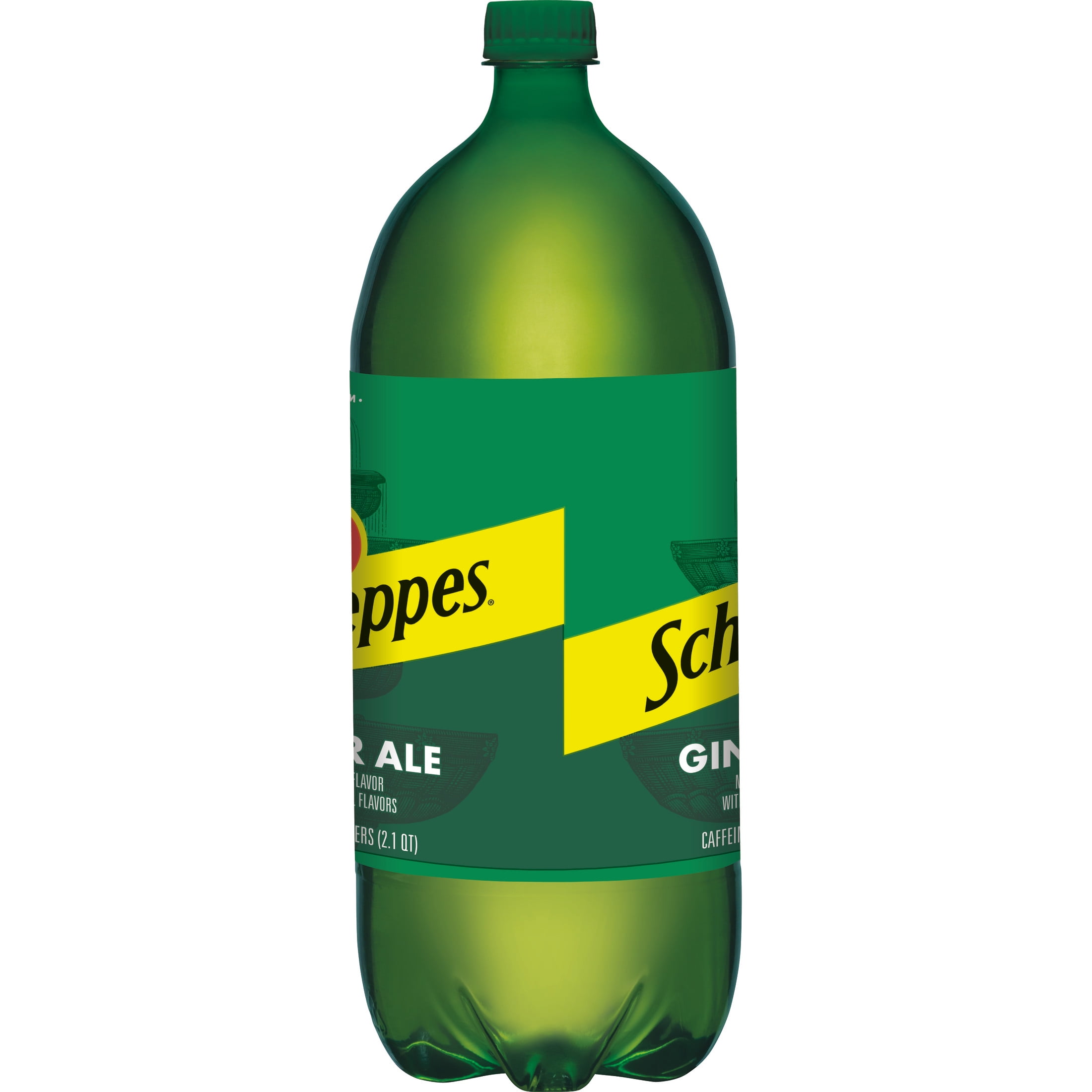 Schweppes Ginger Ale, Caffeine Free, 2 L Bottle, Refreshing Flavor