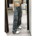 Multipocket Design Streetwear Cargo Pants Women Autumn Winter Wideleg