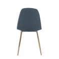 thumbnail image 5 of LumiSource Gold Steel, Blue Fabric Pebble Chair - Set of 2, 5 of 8