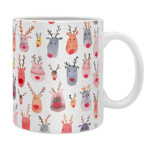 Society6 Ninola Design Rudolph Cute Reindeers Mug