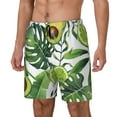 thumbnail image 2 of Xecao Watercolor Green Tropical for Men's Swimming Trunks Swim Trunks Quick Dry Swim Shorts with Mesh Lining Funny Swimwear Bathing Suits, 2 of 9