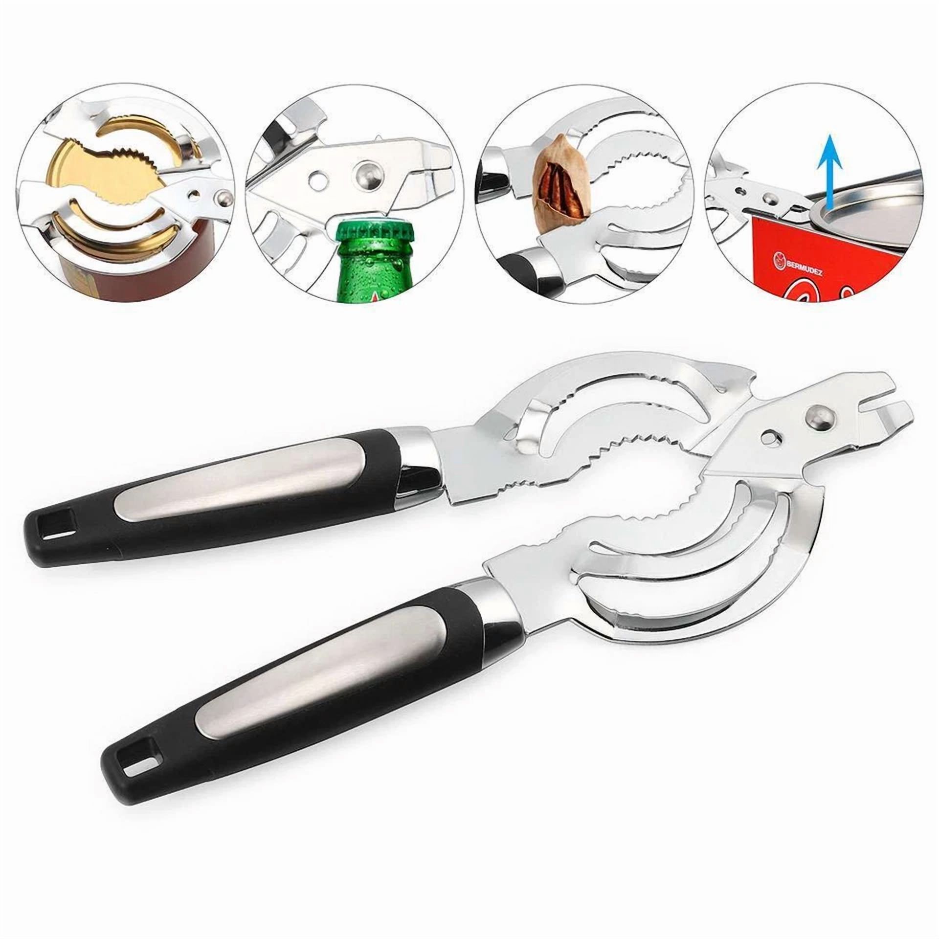 Adjustable Can Opener Jar Lid Bottle Remover Tool Stainless Steel Twist Off Grip