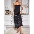 thumbnail image 3 of SUNSIOM Ensemble de Pyjama pour Femmes, Robe Ouverte à Manches 3/4 avec Robe Longue Rayée Vêtements de Nuit Vêtements de Détente, 3 of 6