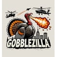 thumbnail image 2 of Turkey Gobblezilla Adult Sand Long Sleeve Hoodie-Small, 2 of 6
