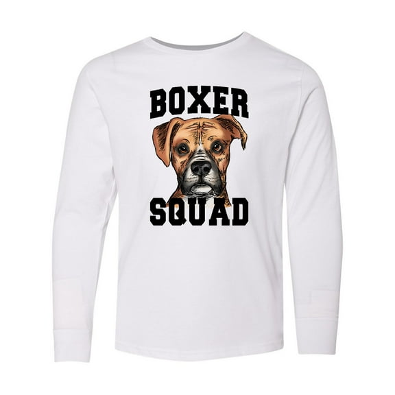 Inktastic Dog Boxer Squad Long Sleeve Youth T-Shirt