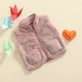 thumbnail image 3 of Blotona Toddler Baby Girls Boys Fleece Vest Coat Sleeveless Fall Winter Warm Vest Kids Sherpa Fleece Jacket Zipper Warm Sleeveless Outerwear, 3 of 7