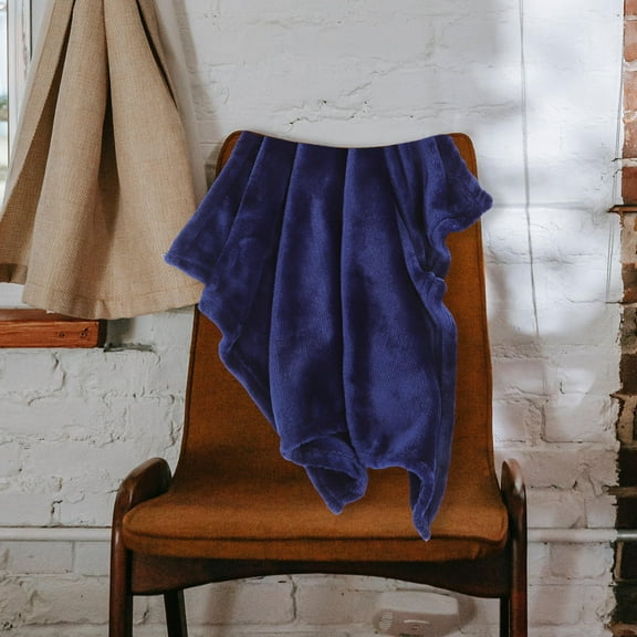 MLINS  Solid Color Blanket Dog Chew Proof Towels Wearable Blankets Blue