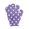 Spa Sister Bathing Gloves, Lavender Polka-Dots