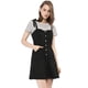 thumbnail image 3 of INSPIRE CHIC Vestido corto de tirantes con botones de ante sintético para mujer XS Negro, 3 of 7