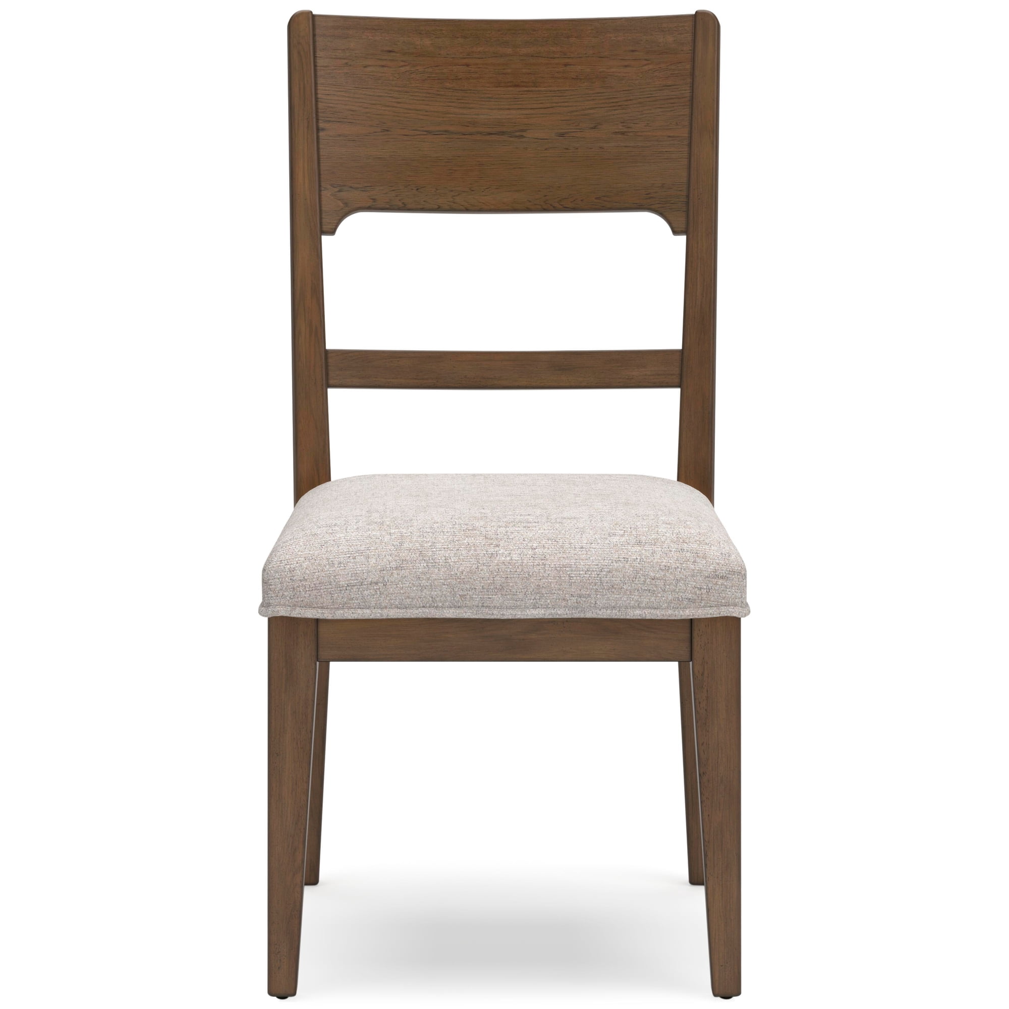 Signature Design by Ashley Cabalynn Dining Side Chairs Set of 2, Oatmeal and Light Brown Upholstered Dining Chairs with Hardwood Frame